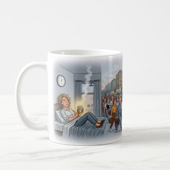 De Café O Trabalho Pode Esperar — A Cama Não É Uma Caneca (Esquerda)