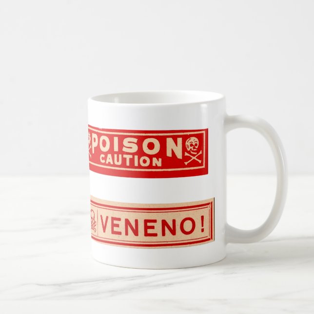 De Café O veneno etiqueta a caneca (Direita)