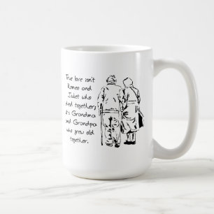 De Café O Verdadeiro Amor Fica Velho Caneca Romântica Dive