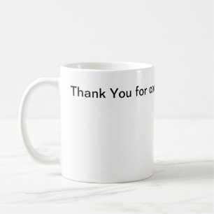 De Café Obrigado por vir trabalhar hoje caneca