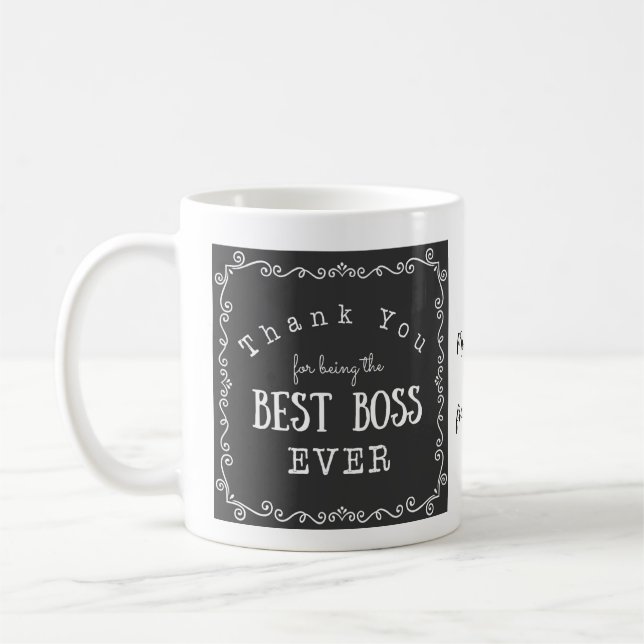 De Café obrigado sendo a melhor caneca do chefe nunca (Esquerda)
