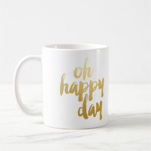 De Café Oh caneca feliz do dia - ouro