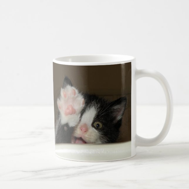 De Café "Olá!!" caneca do gatinho (Direita)