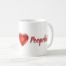 De Café Olá! Poopchik! Caneca do coração do babá Raisa
