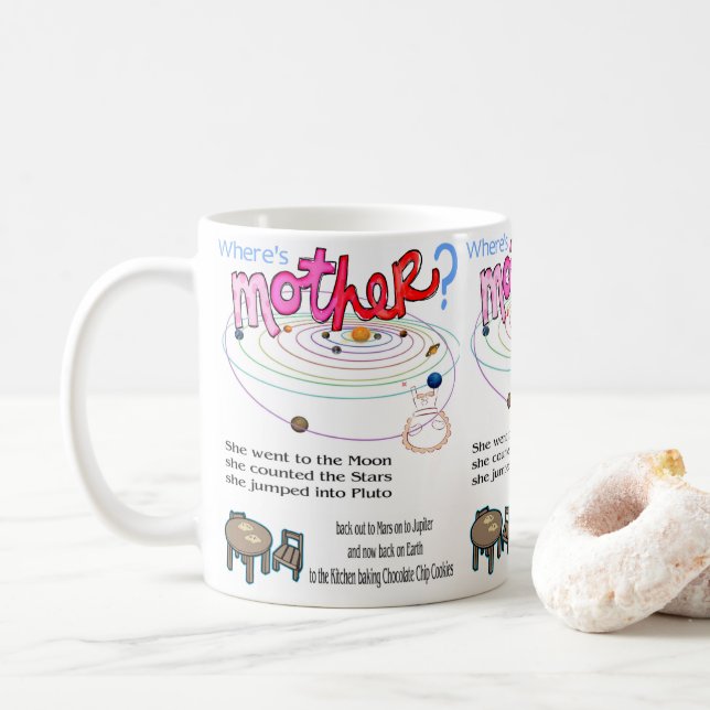 De Café Onde está a mamãe, caneca especial (Com Donut)