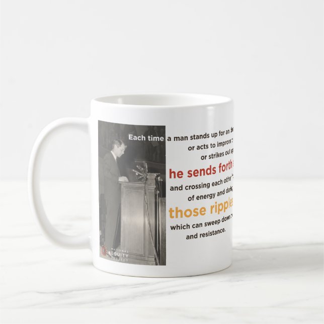 De Café "Ondinha da esperança" Robert F. Kennedy Caneca (Esquerda)