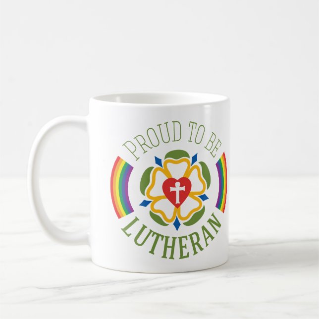 De Café Orgulhoso ser caneca do Lutheran - branco (Esquerda)