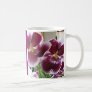 De Café Orquídea elegante na caneca da aguarela
