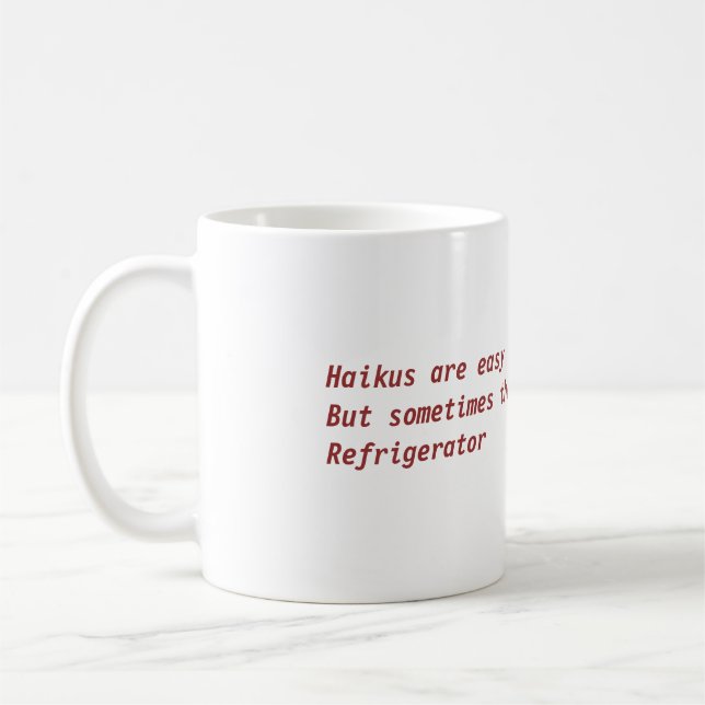 De Café Os Haikus são caneca fácil (Esquerda)
