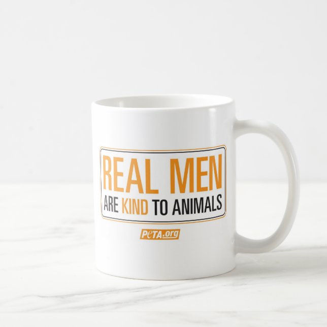 De Café Os homens reais são amáveis à caneca dos animais (Direita)