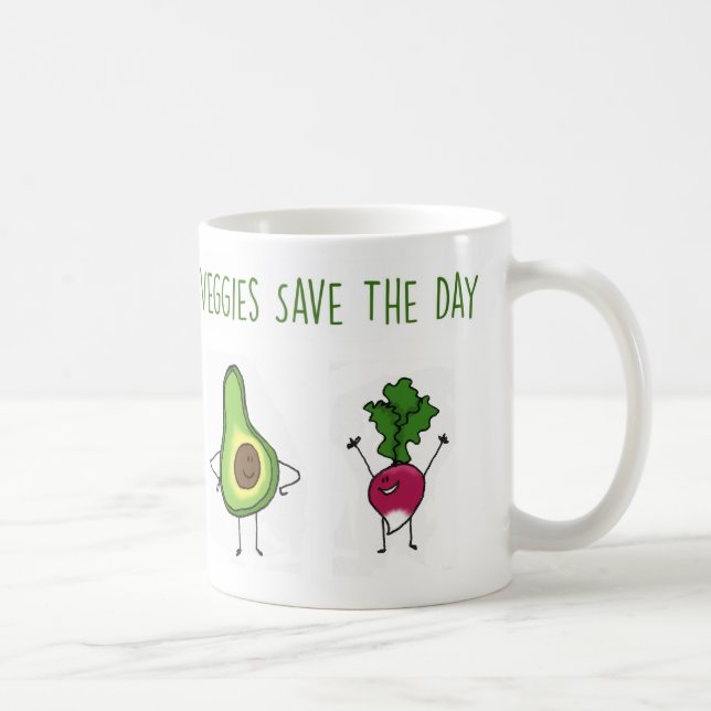 De Café Os vegetarianos salvar a caneca do abacate e do (Direita)