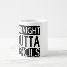 De Café Outta reto escreve a caneca