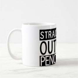 De Café Outta reto escreve a caneca