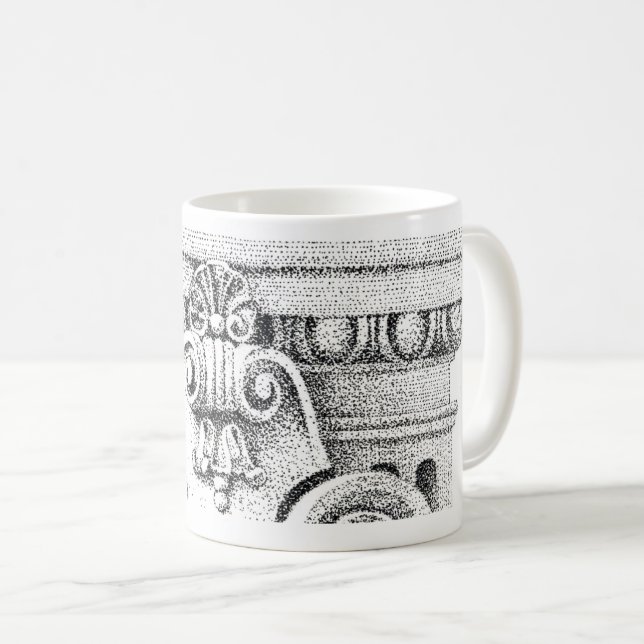 De Café OVO & DARDO Caneca Branca (Frente Esquerda)