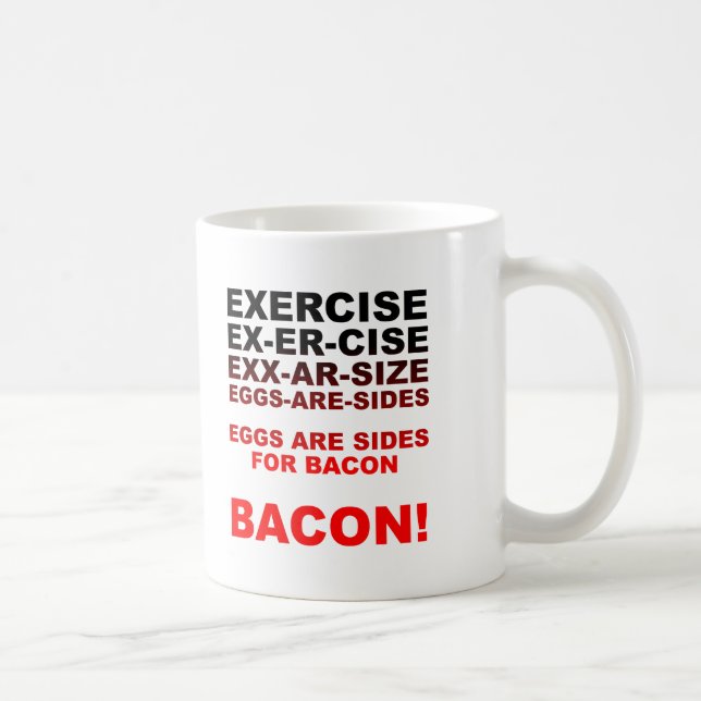 De Café Ovos Para Bacon Caneca Divertida (Direita)