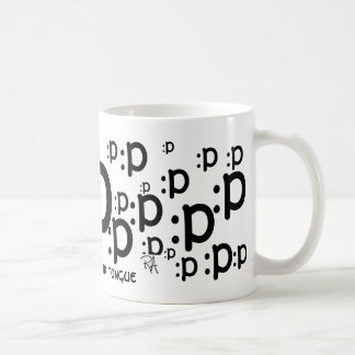 De Café : p, cola para fora sua caneca da língua