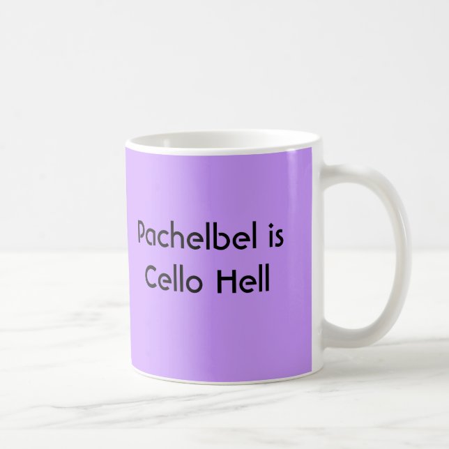 De Café Pachelbel é inferno do violoncelo - caneca (Direita)