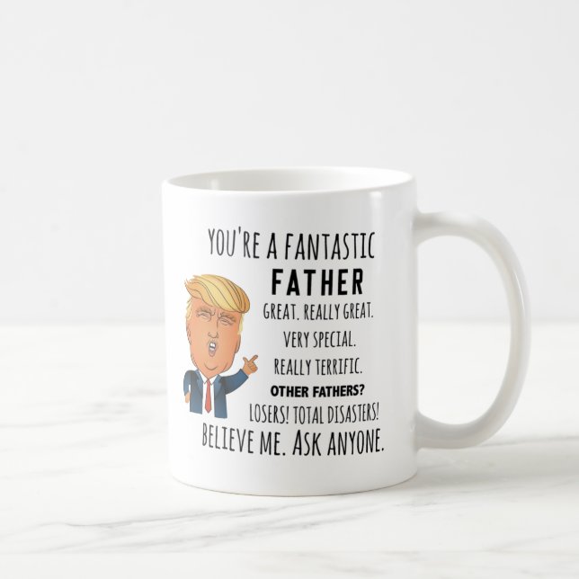 De Café Padre Trump, Pai engraçado Aniversário, caneca Dia (Direita)
