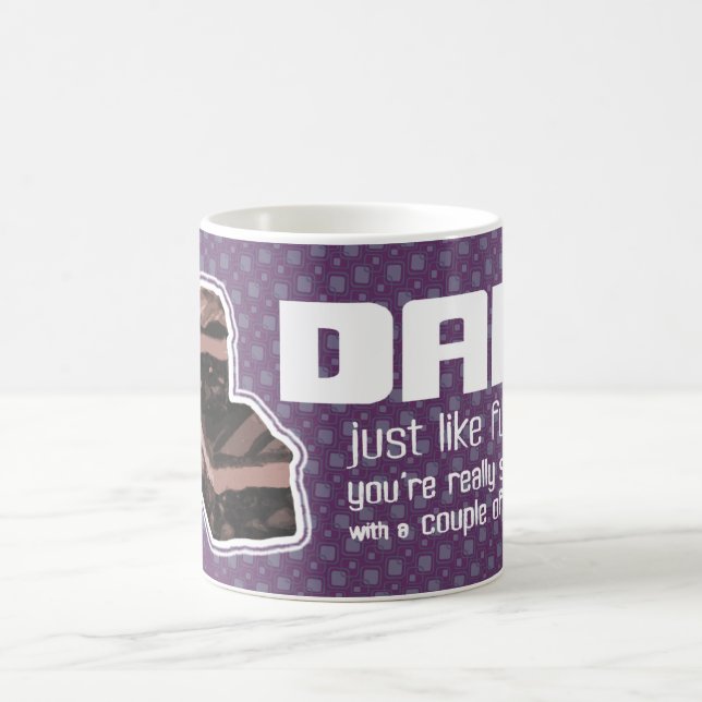 De Café Pai "igual a fudge" - caneca roxa escura e diverti (Centro)