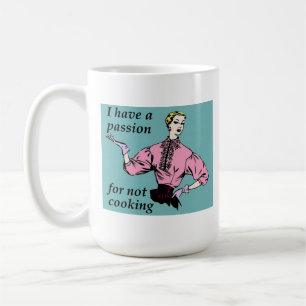 De Café Paixão Por Não Cozinhar Caneca Divertida