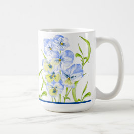 De Café Pansias Azuis Icy numa Caneca Clássica (15 oz.)