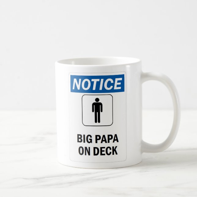 De Café Papá grande da caneca branca clássica na (Direita)