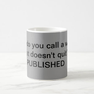 De Café Para a caneca dos escritores somente