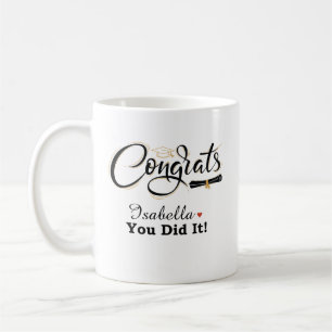 De Café Parabéns Você Conseguiu Caneca Personalizada Nome
