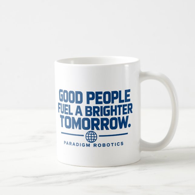De Café ☕🤖 Paradigm Robotics – Caneca Brighter Tomorrow (Direita)