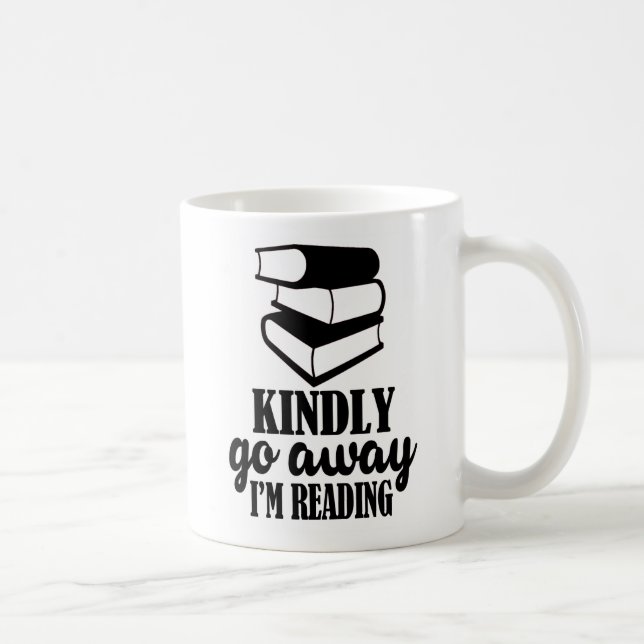 De Café Parto amavelmente, eu estou lendo a caneca (Direita)