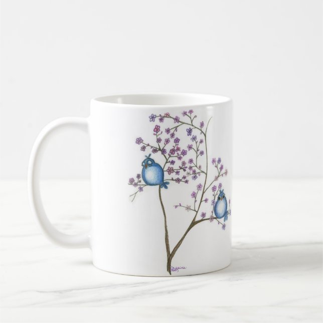 De Café Pássaros e caneca das flores (Esquerda)