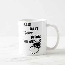 De Café Pawprints da licença dos gatos em nossa caneca dos