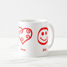 De Café Paz Amor Alegria - Caneca