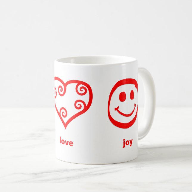 De Café Paz Amor Alegria - Caneca (Frente Esquerda)