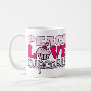 De Café Paz, amor & cupcakes! Caneca