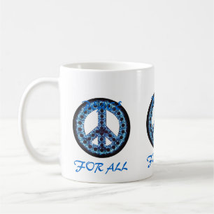 De Café paz azul para toda a caneca