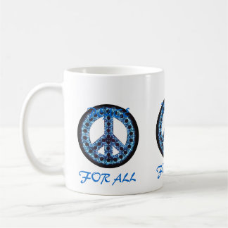 De Café paz azul para toda a caneca