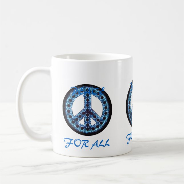 De Café paz azul para toda a caneca (Esquerda)