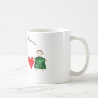 De Café paz na caneca da terra