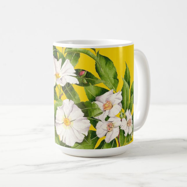 De Café "Paz na Terra" em uma caneca clássica (Frente Esquerda)