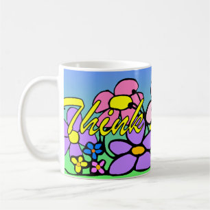 De Café Pense o primavera! Caneca