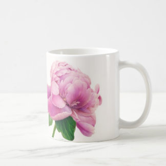 De Café Peônia cor-de-rosa na caneca