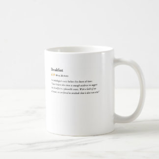 De Café pequeno almoço - caneca urbana do dicionário