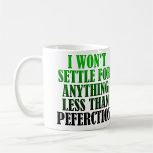 De Café Perfeição Mal Escrita Caneca Divertida ou Caneca d