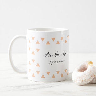 De Café Pergunte ao gato, eu moro aqui, caneca engraçada