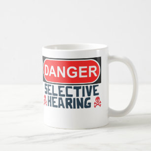 De Café Perigo seletivo ouvir caneca sarcástica engraçada