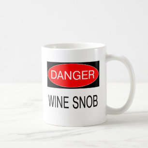 De Café Perigo - Snob do Vinho Divertido Camiseta Caneca C