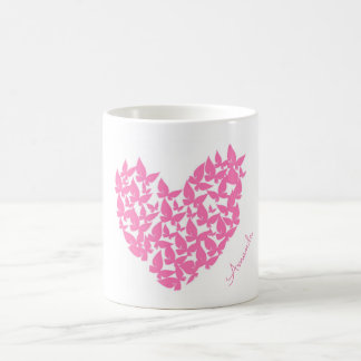 De Café personalize a caneca conhecida do rosa do coração