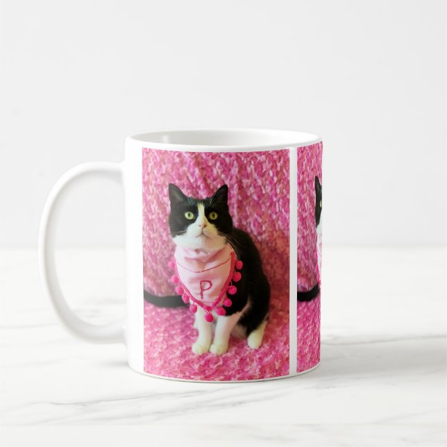 De Café Pêssego da caneca cor-de-rosa Tuxedo (Esquerda)
