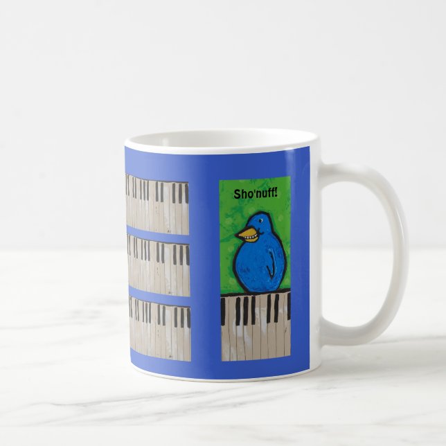 De Café Piano que pratica a caneca engraçada (Direita)